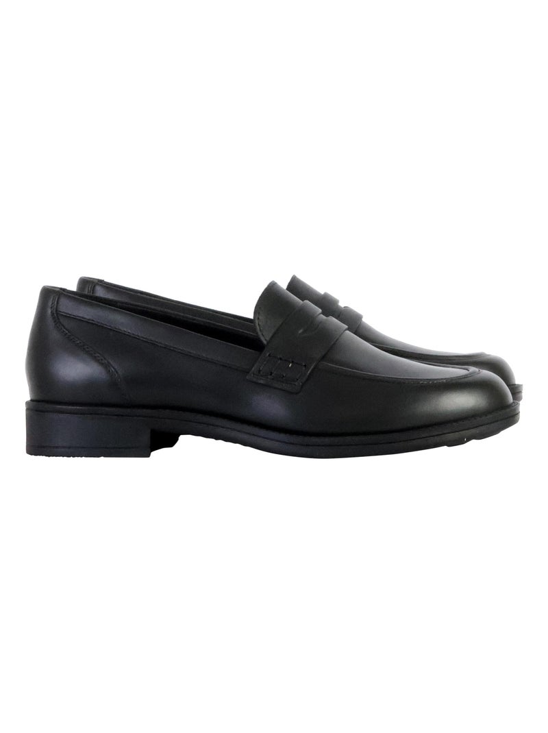 Mocassin Cuir Geox Jaylon Noir - Kiabi