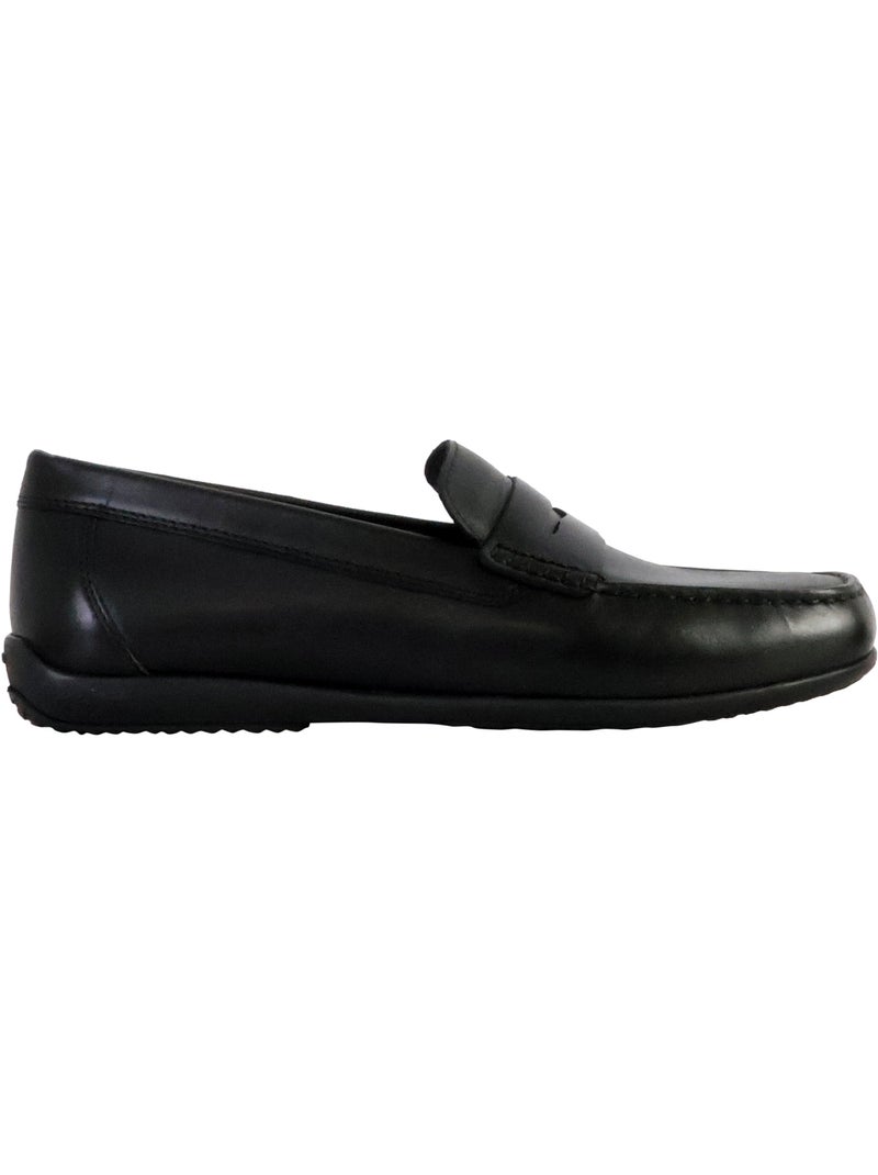 Mocassin Cuir Geox U Ascanio C Noir - Kiabi