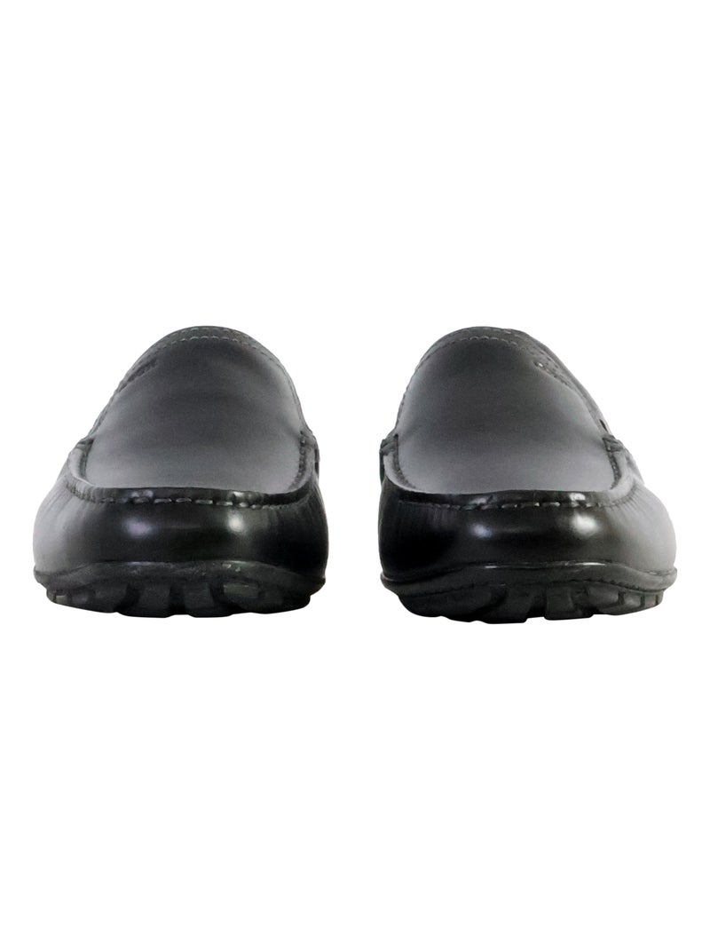 Mocassin Cuir Geox U Moner V Noir - Kiabi