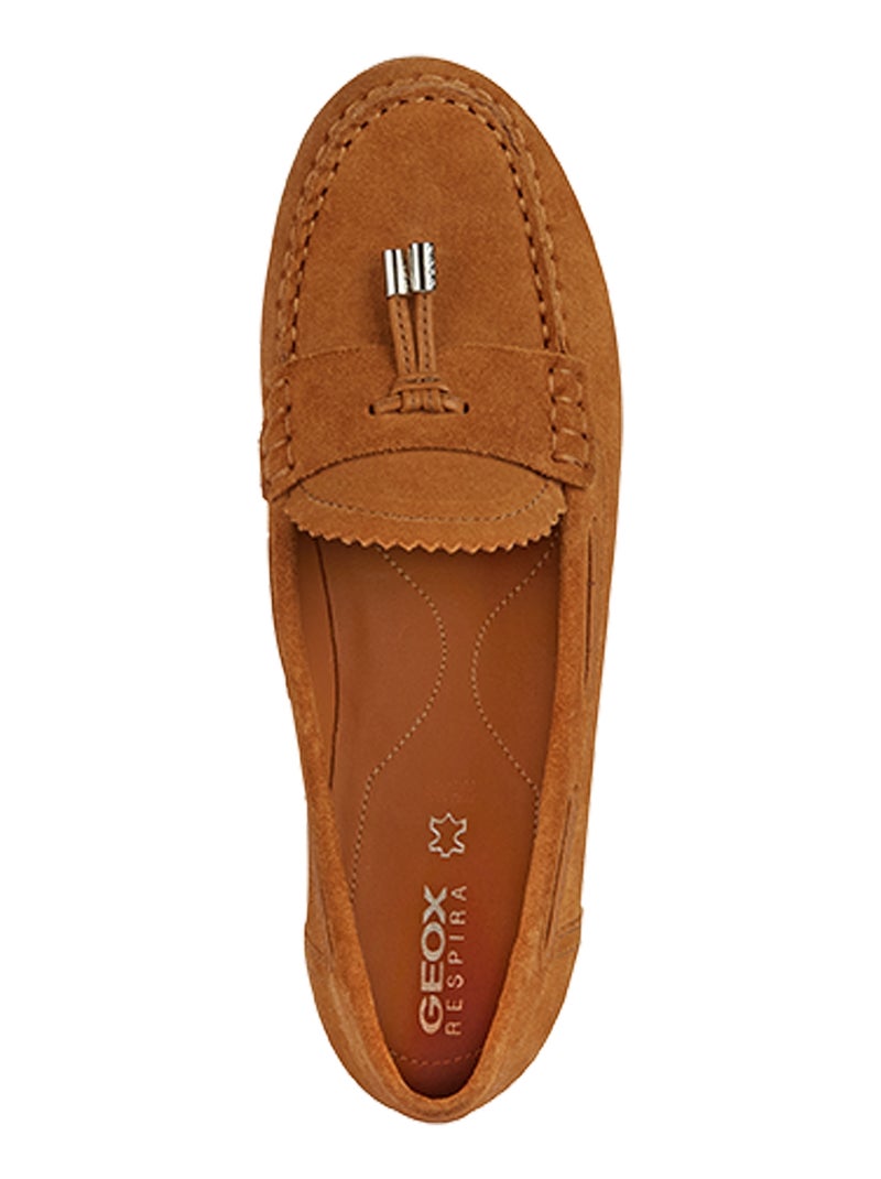 Mocassin Cuir Geox Vega Marron - Kiabi