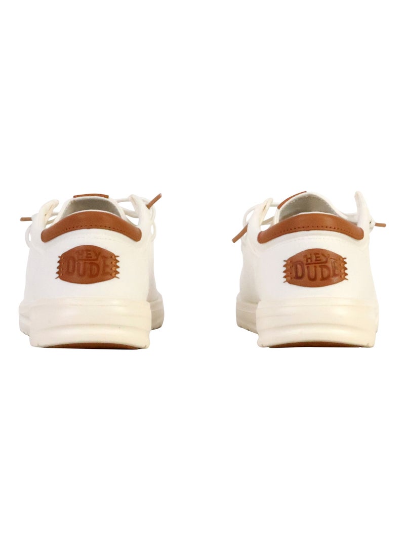 Mocassin Cuir Hey Dude Paul Canvas Blanc - Kiabi