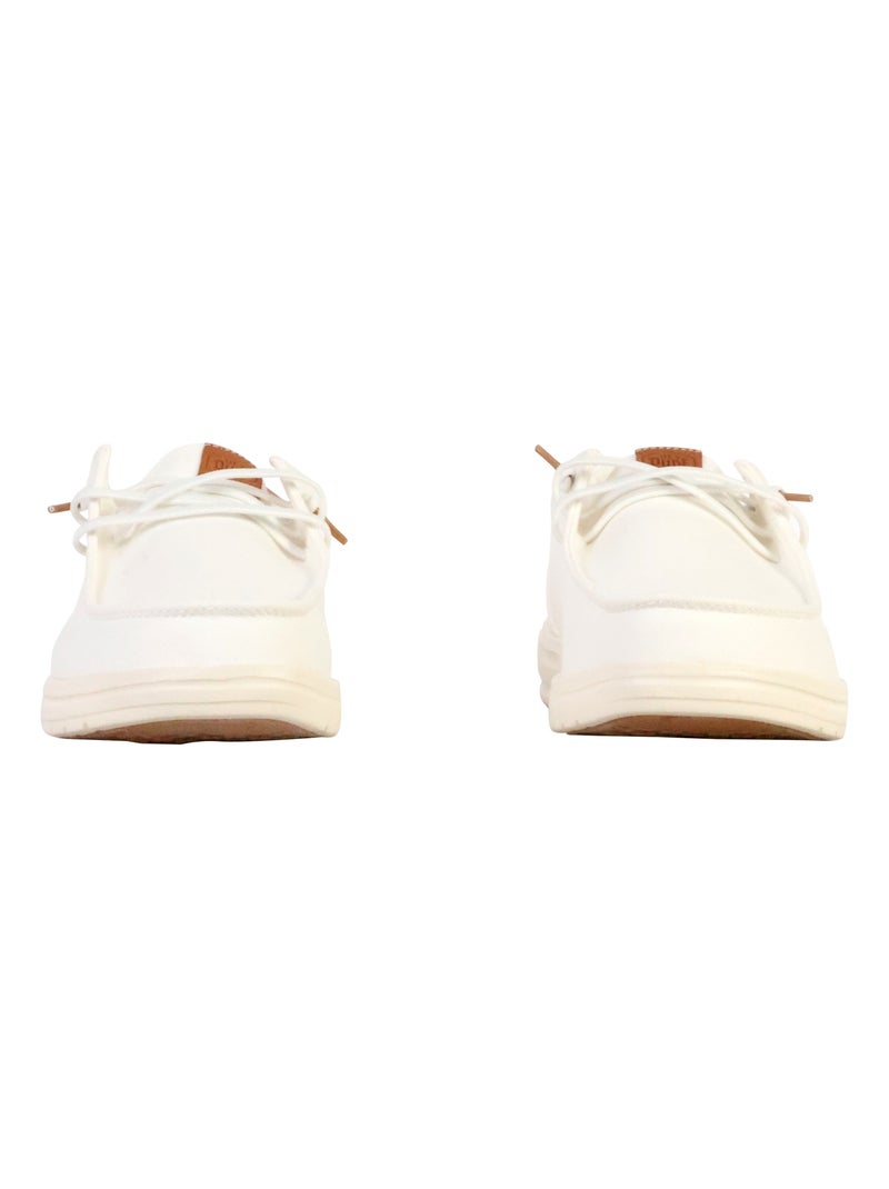 Mocassin Cuir Hey Dude Paul Canvas Blanc - Kiabi