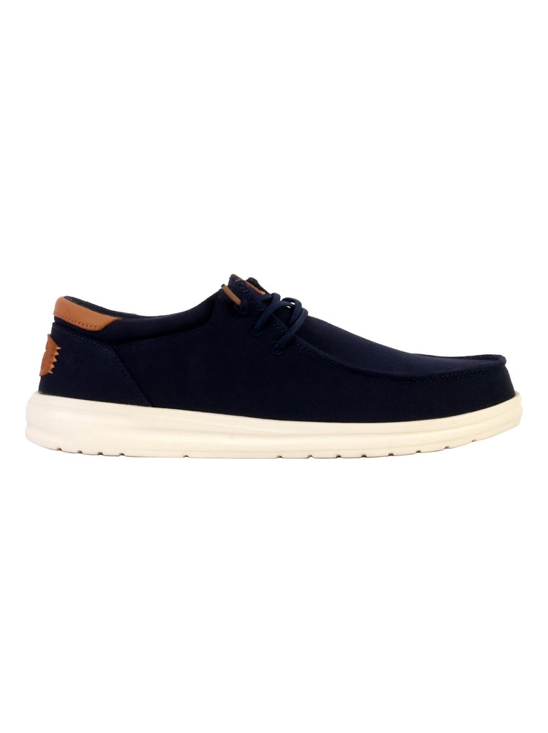 Mocassin Cuir Hey Dude Paul Canvas Bleu - Kiabi