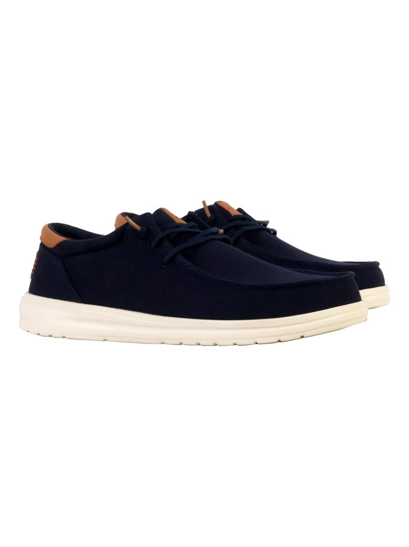 Mocassin Cuir Hey Dude Paul Canvas Bleu - Kiabi