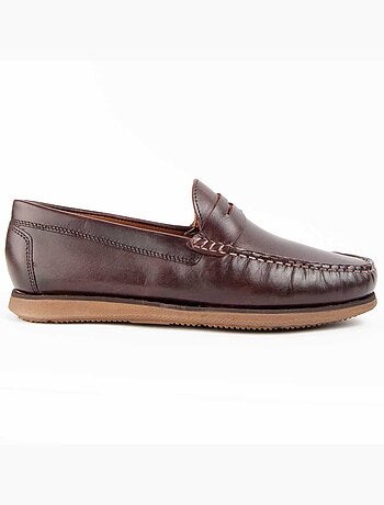 MOCASSIN CUIR NATUREL BRUN