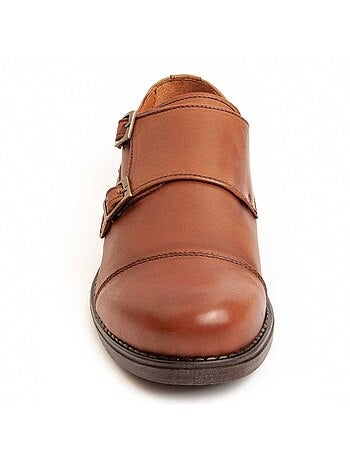 MOCASSIN CUIR NATUREL BRUN