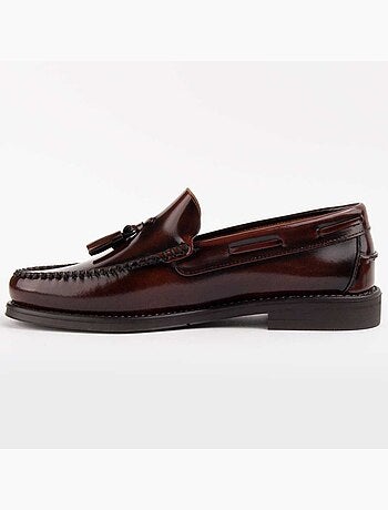 MOCASSIN CUIR NATUREL BRUN