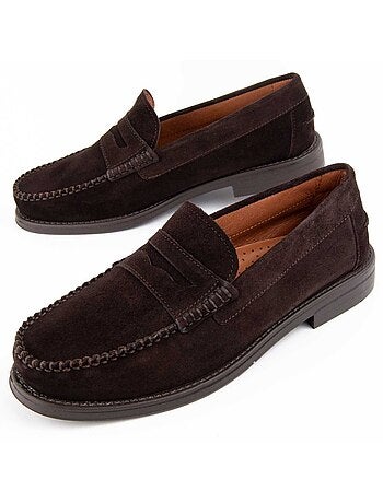MOCASSIN CUIR NATUREL BRUN