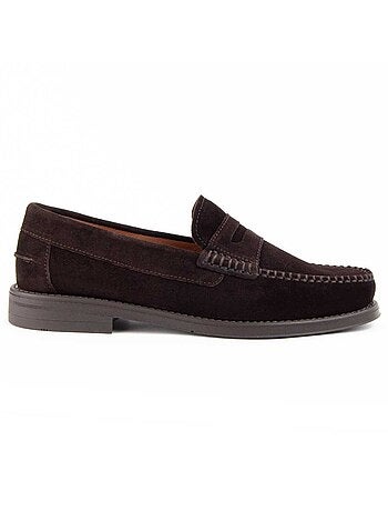 MOCASSIN CUIR NATUREL BRUN