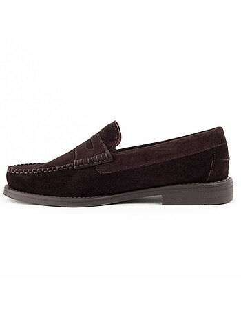 MOCASSIN CUIR NATUREL BRUN