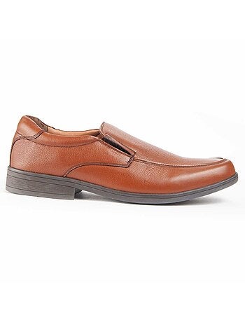 MOCASSIN CUIR NATUREL BRUN