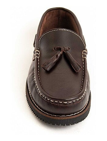 MOCASSIN CUIR NATUREL BRUN