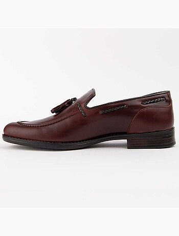 MOCASSIN CUIR NATUREL BRUN