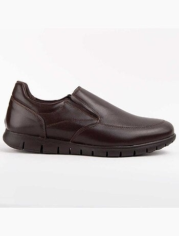 MOCASSIN CUIR NATUREL BRUN
