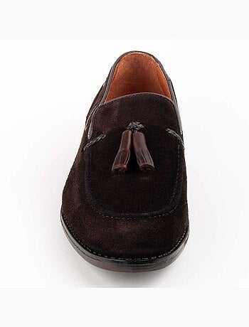 MOCASSIN CUIR NATUREL BRUN