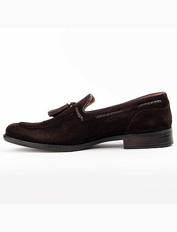 MOCASSIN CUIR NATUREL BRUN