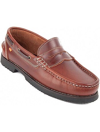 MOCASSIN CUIR NATUREL BRUN