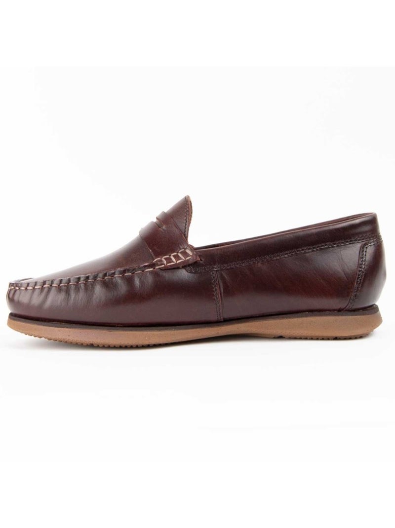 Mocassin Cuir Naturel Purapiel Marron - Kiabi