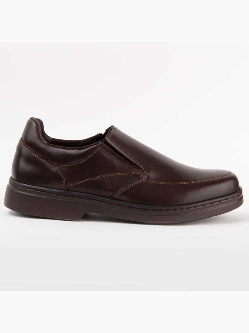 Mocassin Cuir Naturel Purapiel Marron - Kiabi