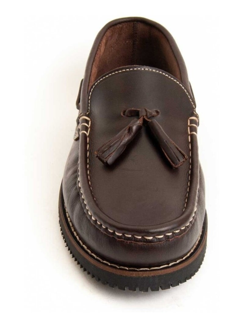 Mocassin Cuir Naturel Purapiel Marron - Kiabi
