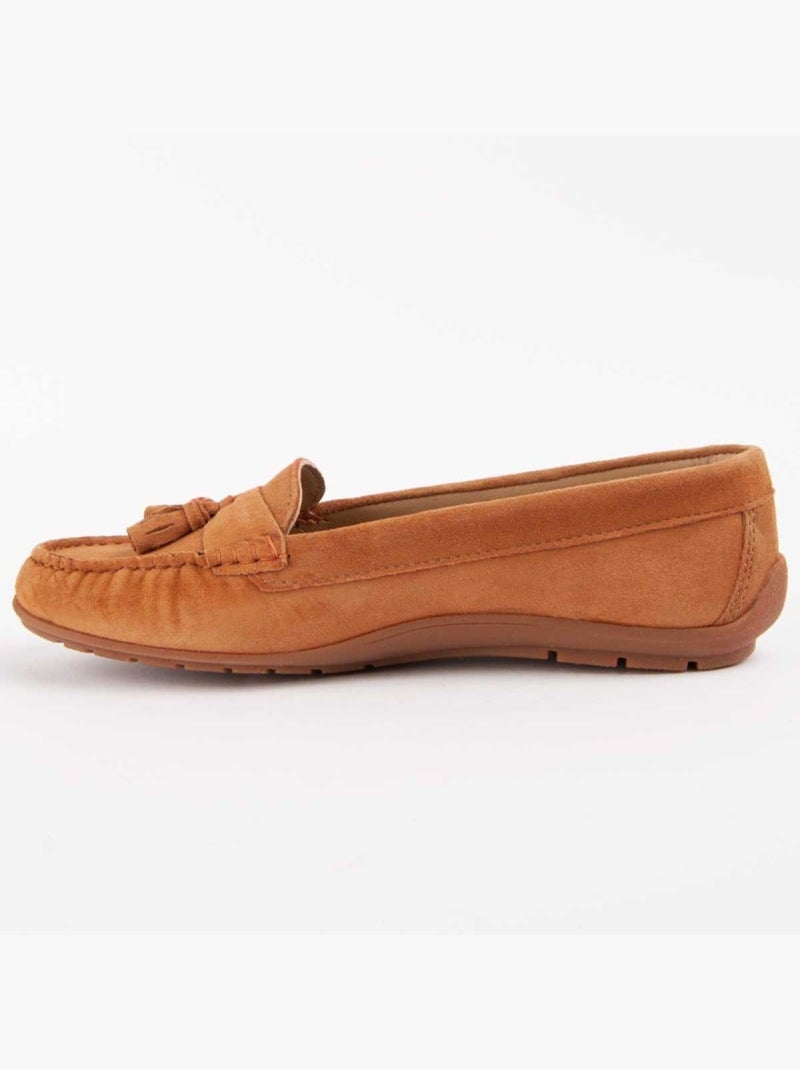 Mocassin Cuir Naturel Purapiel Marron - Kiabi