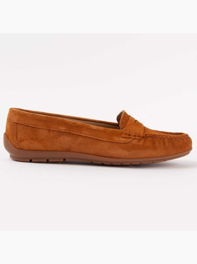 Mocassin Cuir Naturel Purapiel Marron - Kiabi