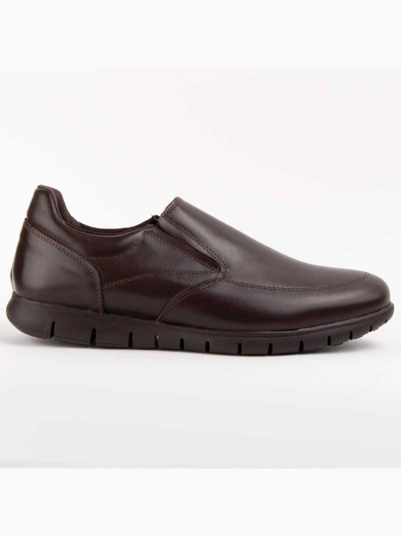 Mocassin Cuir Naturel Purapiel Marron - Kiabi