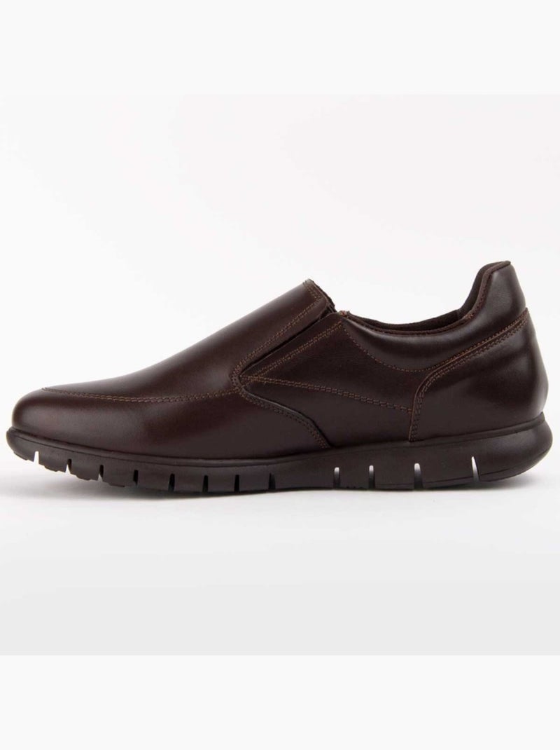 Mocassin Cuir Naturel Purapiel Marron - Kiabi