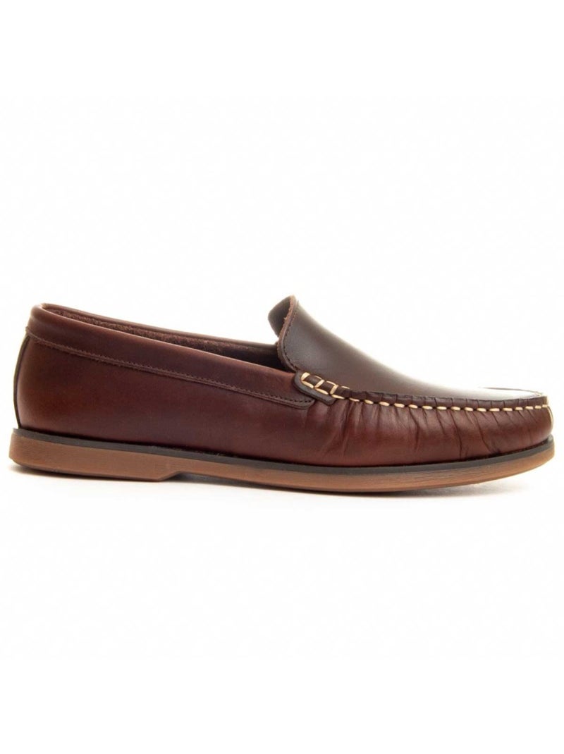 Mocassin cuir naturel purapiel Marron - Kiabi
