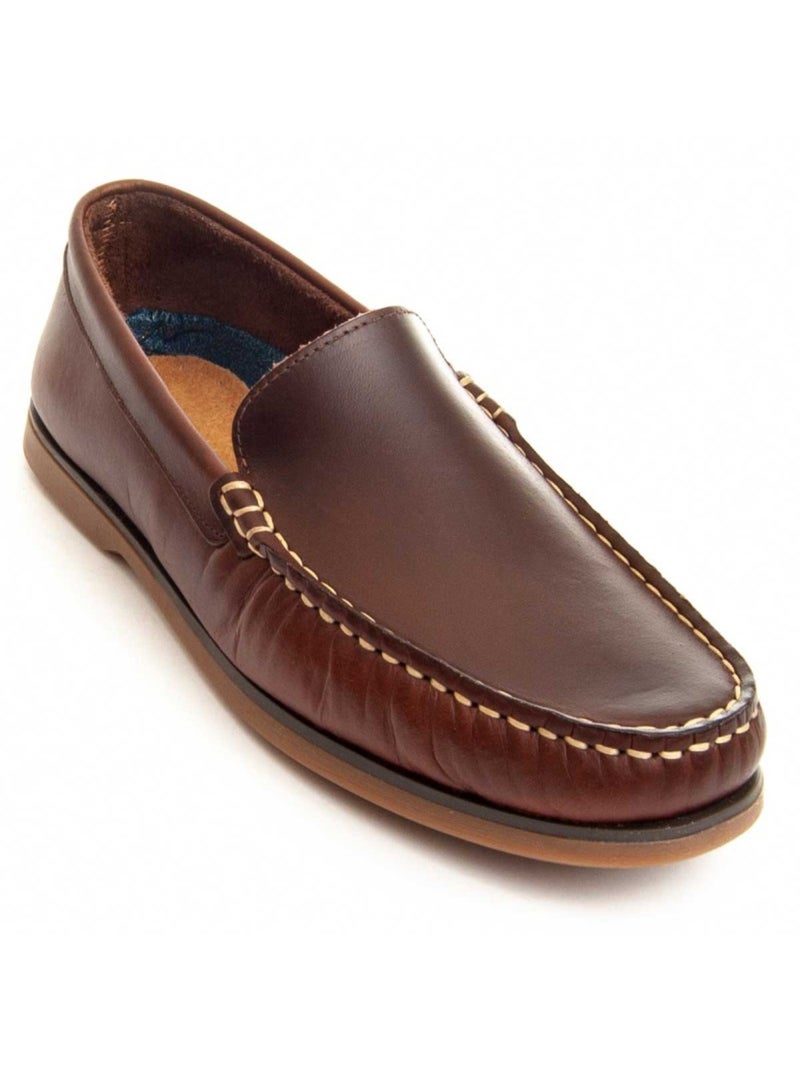 Mocassin cuir naturel purapiel Marron - Kiabi