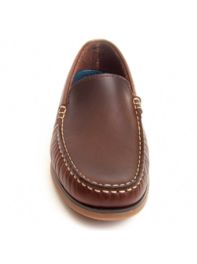 Mocassin cuir naturel purapiel Marron - Kiabi