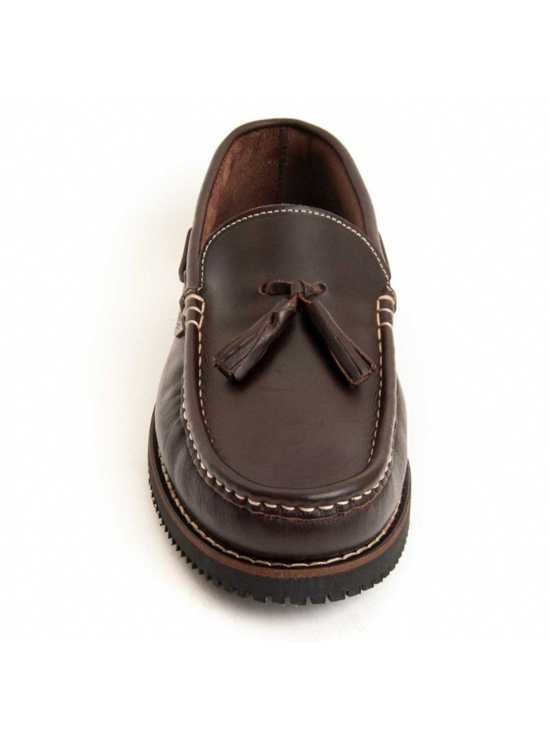 Mocassin Cuir Naturel Purapiel Marron - Kiabi