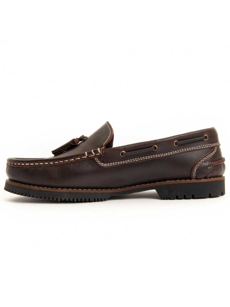 Mocassin Cuir Naturel Purapiel Marron - Kiabi