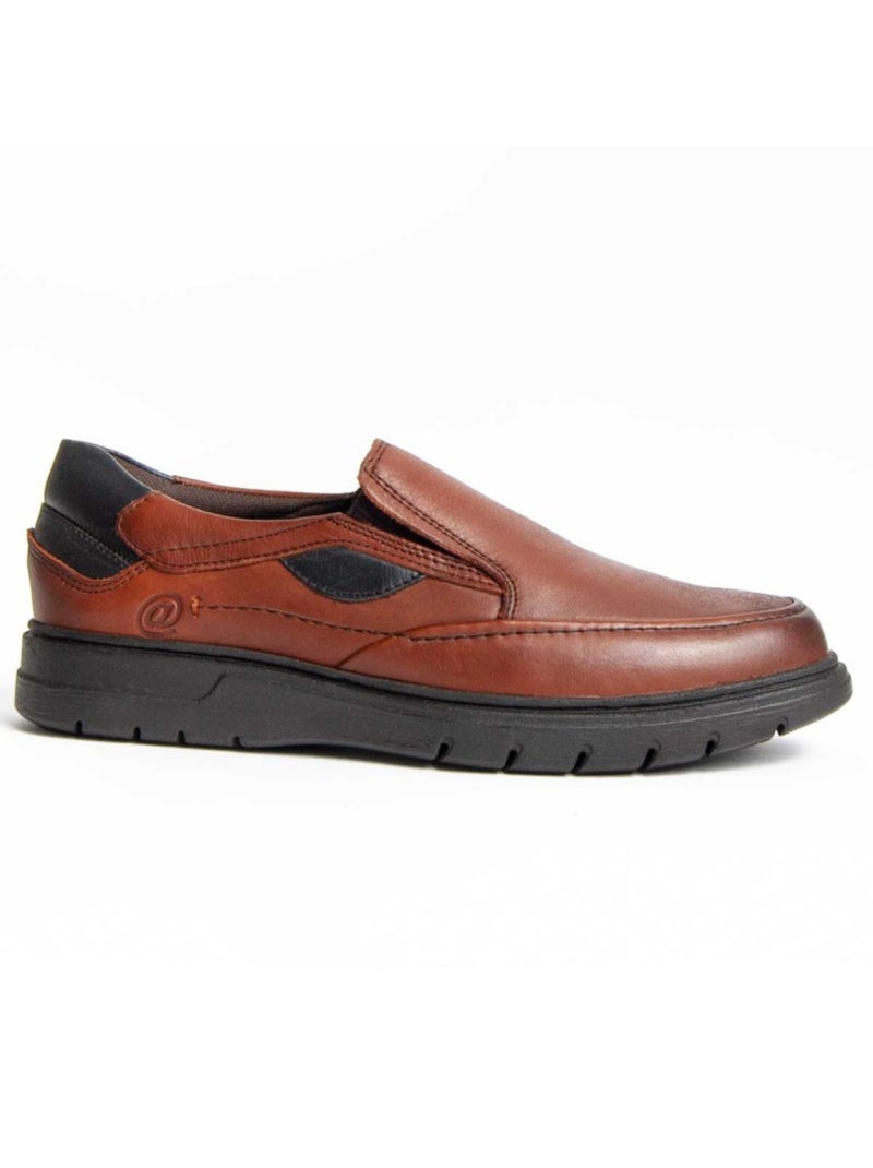 Mocassin Cuir Naturel Purapiel Noir - Kiabi