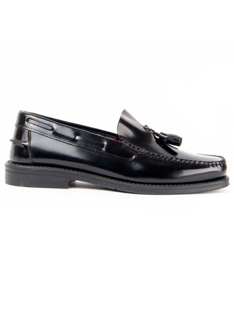 Mocassin Cuir Naturel Purapiel Noir - Kiabi