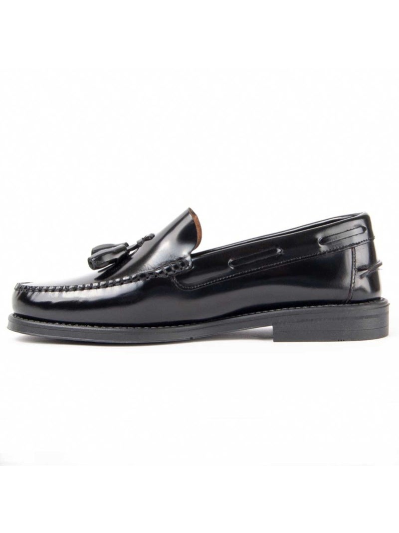 Mocassin Cuir Naturel Purapiel Noir - Kiabi