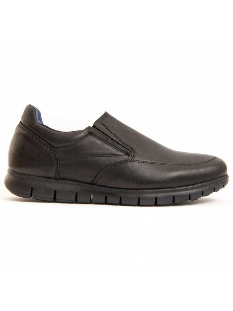 Mocassin Cuir Naturel Purapiel Noir - Kiabi