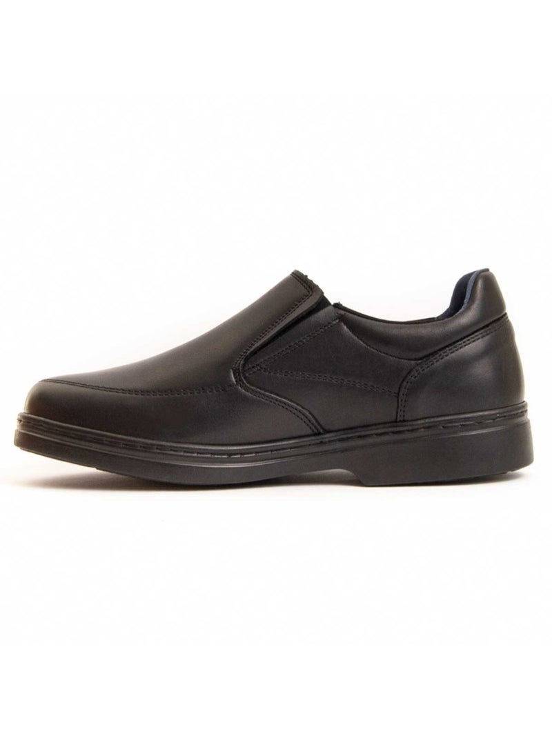 Mocassin Cuir Naturel Purapiel Noir - Kiabi