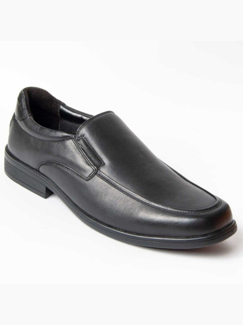 Mocassin Cuir Naturel Purapiel Noir - Kiabi
