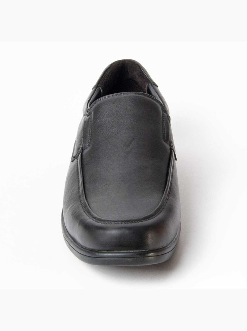 Mocassin Cuir Naturel Purapiel Noir - Kiabi