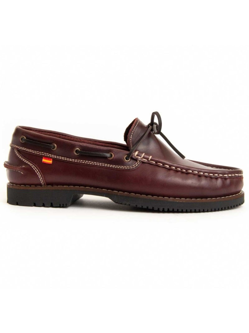 Mocassin Cuir Naturel Purapiel Rouge - Kiabi