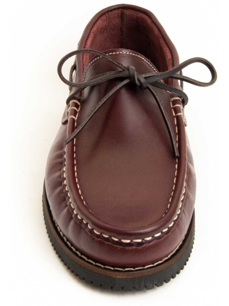 Mocassin Cuir Naturel Purapiel Rouge - Kiabi