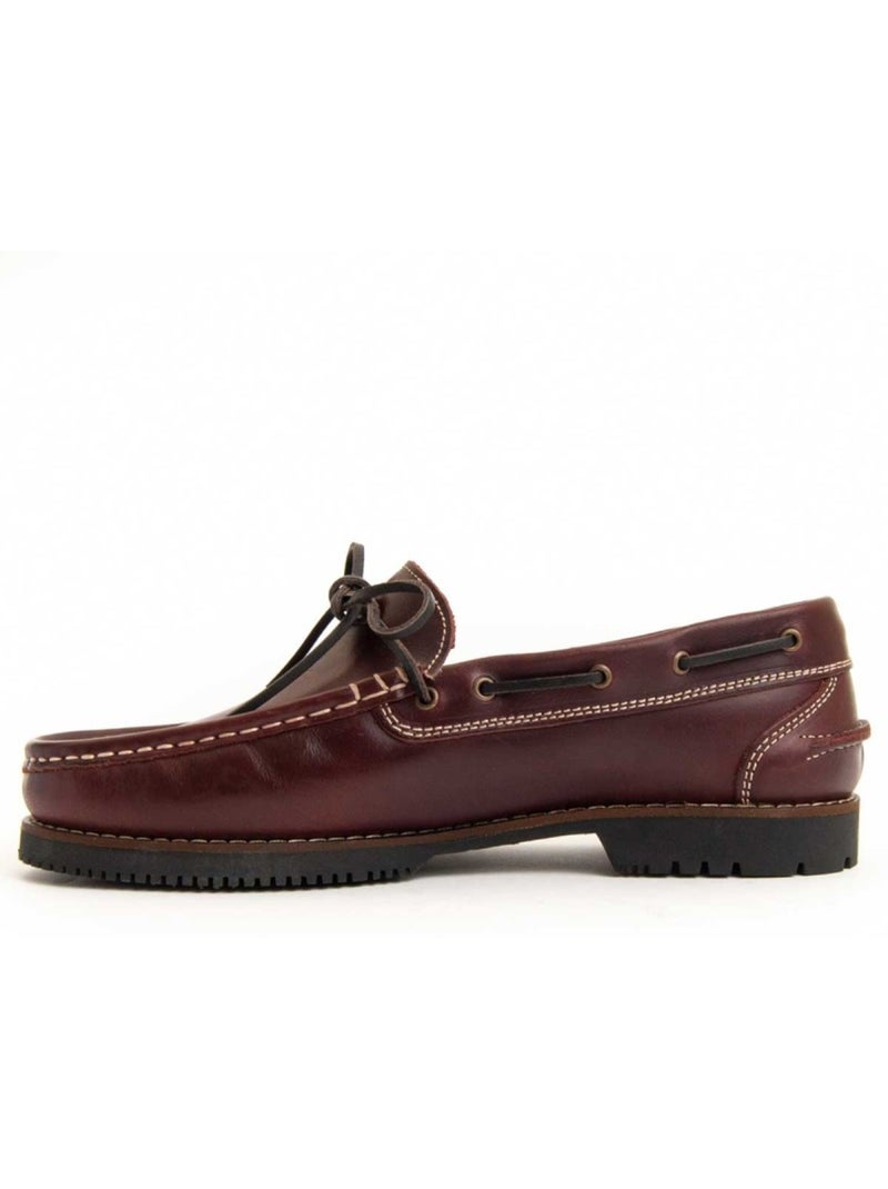 Mocassin Cuir Naturel Purapiel Rouge - Kiabi