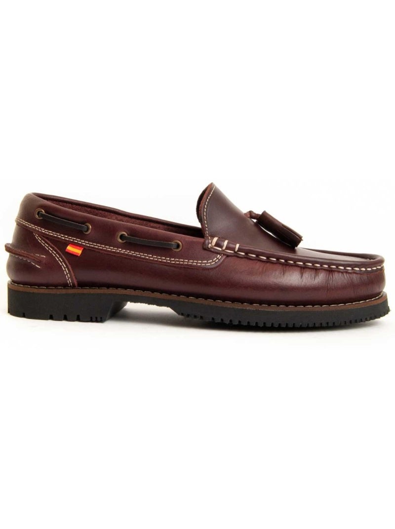 Mocassin Cuir Naturel Purapiel Rouge - Kiabi