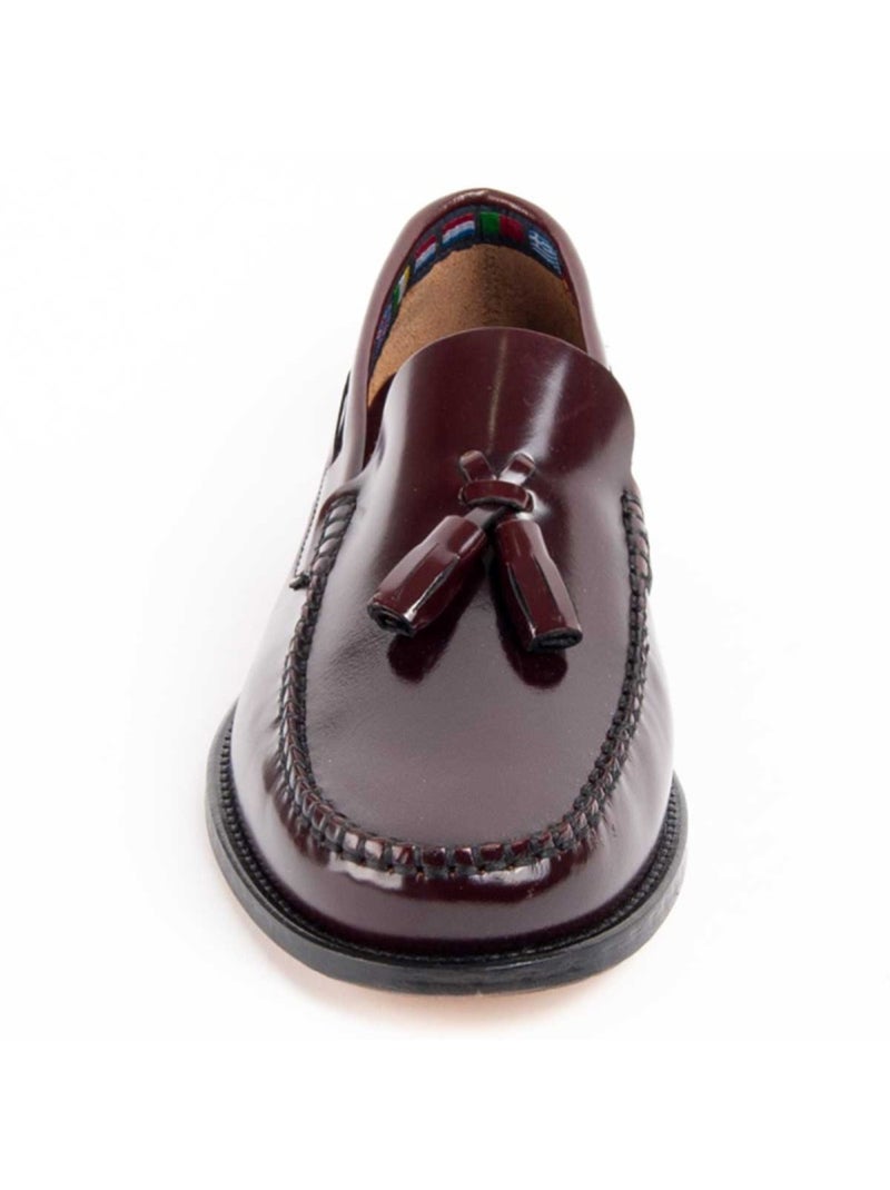 Mocassin Cuir Naturel Purapiel Rouge - Kiabi