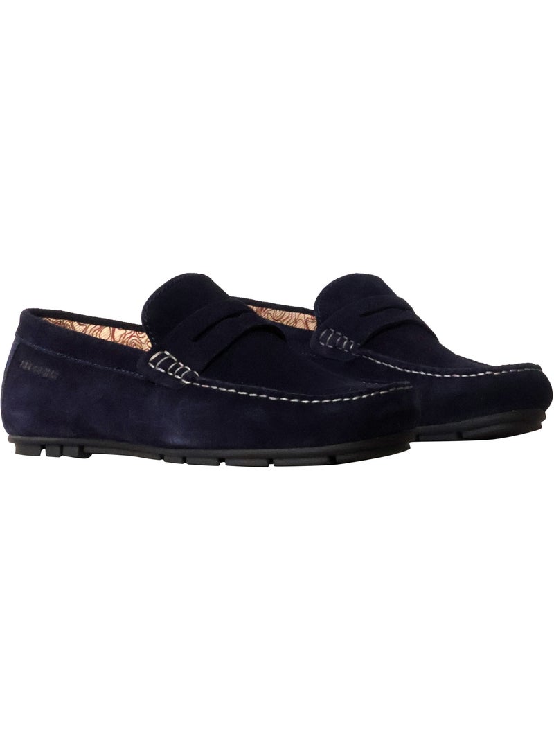 Mocassin Cuir Redskins Bicari Bleu marine - Kiabi