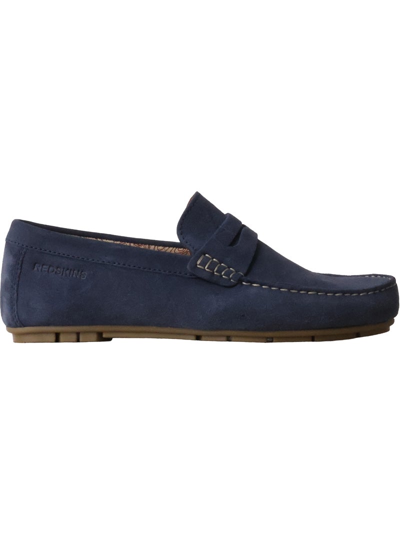 Mocassin Cuir Redskins Bicari Bleu - Kiabi