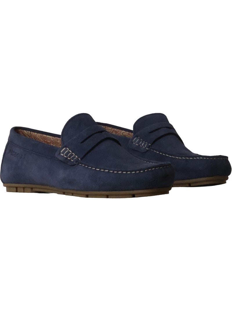 Mocassin Cuir Redskins Bicari Bleu - Kiabi