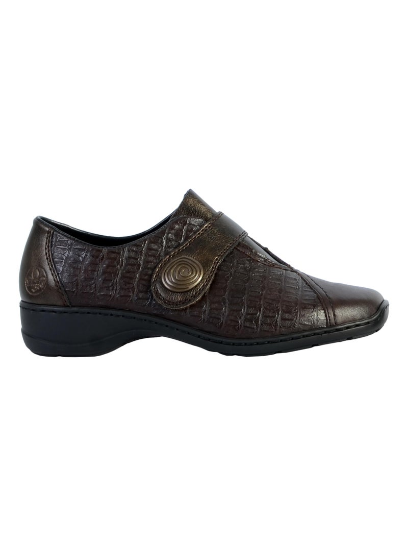 Mocassin Cuir Rieker Cristallino Marron - Kiabi