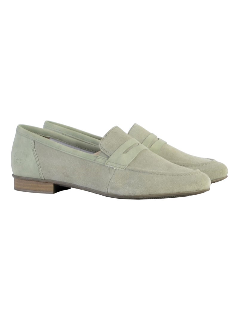 Mocassin Cuir Rieker Morelia Vert - Kiabi